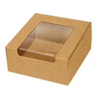 Caja de 10 x 10 x 4 cm para galletas kraft