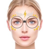Joyas adhesivas faciales de mago