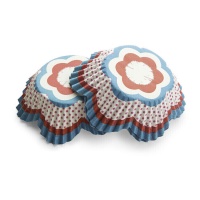 Cápsulas para cupcakes de bordes recortados de flor - 50 unidades