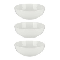 Ensaladera de 26 cm redondo de porcelana - 3 unidades