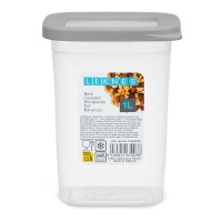 Tarro de 1 L de plástico con tapadera