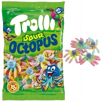 Pulpos de gominola con pica pica - Trolli sour octopus - 1 kg