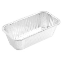 Envase de 24,7 x 13,3 x 7,3 cm desechable rectangular para bizcocho - 2 unidad