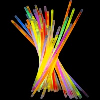 Palitos fluorescentes de colores - 100 unidades
