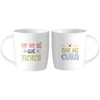 Taza de 350 ml Yo no sé qué tienes que me cura - 2 unidades