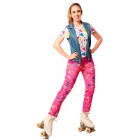 Disfraz de patinadora años 90 para mujer
