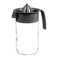 Exprimidor manual de cristal de 660 ml negro - Leknes