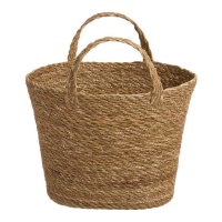 Cesta de alga con asas de 35 x 26 cm