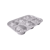 Envase de 25,5 x 17 x 3,6 cm desechable para cupcakes - 2 unidades de 6 cavidades