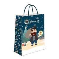Bolsa regalo de 32 x 26 x 10 cm de Olentzero - 1 unidad