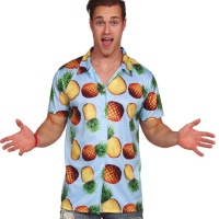 Camisa hawaiana piñas para adulto