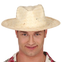 Sombrero de paja de color natural