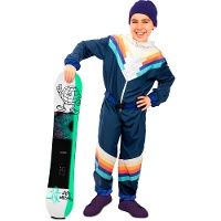 Disfraz de esquiador azul para niño