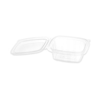 Envase de 0,25 L transparente con tapa bisagra - 50 unidades