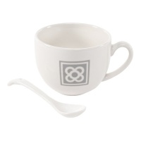 Taza de 265 ml de café Panot con cuchara