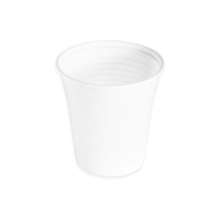 Vasos de 200 ml plástico blanco - 100 unidades