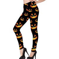 Leggins de calabazas negro y naranja