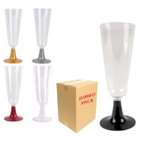 Copa de 150 ml de plástico pie colores cava - 168 unidades