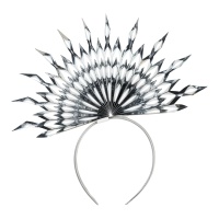 Diadema de copo de nieve plateada
