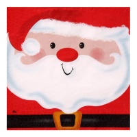 Servilletas de 16,5 x 16,5 cm de Papá Noel cuadradas - 20 unidades