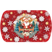 Bandeja de 39 x 24 cm de plástico de Papá Noel