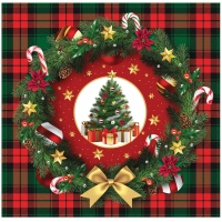 Servilletas de 16,5 x 16,5 cm de árbol de Navidad - 20 unidades