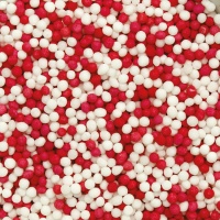 Sprinkles de perlas de 1,5 mm mini de color rosa y blanco - Decora - 100 gr