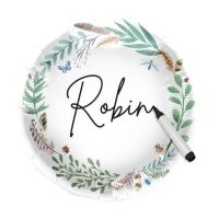Globo de naturaleza blanco personalizable de 45 cm - Conver Party