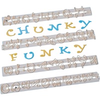 Cortadores de alfabeto y números Chunky Funky - FMM - 4 unidades