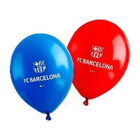 Globos de látex de FC Barcelona de 30 cm - 6 unidades