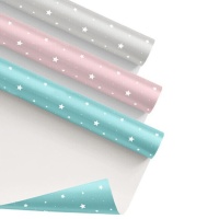 Papel de regalo con estrellas de 2 x 0,70 m - 1 unidad