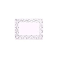 Blonda de 25 x 18 cm rectangular de papel blanco - 10 unidades