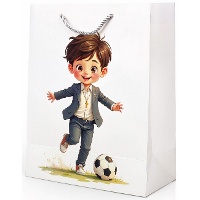 Bolsa de comunión de niño fútbol de 32 x 26 x 12 cm