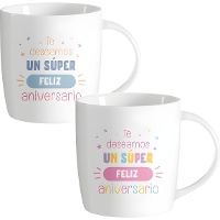 Taza de 350 ml Feliz Aniversario - 1 unidad