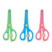Tijeras de 14 cm infantiles con seguridad surtidas - 1 unidad