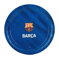 Platos de FC Barcelona azul de 23 cm - 8 unidades