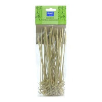 Brochetas de 18 cm de Bambú asa lazo - 50 unidades