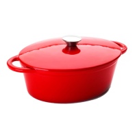 Cacerola de 27 x 21 cm Cocotte oval con tapa - Ibili