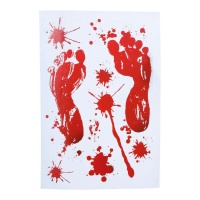Decoración para ventana de huellas de sangre de 25 x 35 - 1 unidad