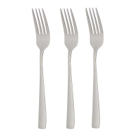 Tenedor de mesa plateado - 3 unidades