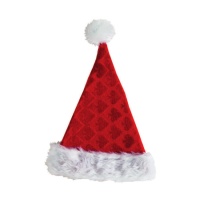 Gorro de Papá Noel estampado de 52 cm