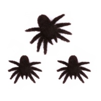 Araña de 10 cm de terciopelo - 3 unidades