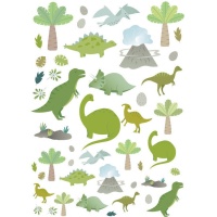 Pegatinas de dinosaurios - 1 lámina
