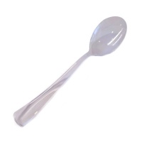 Cucharas de 17,5 cm de plástico transparente premium - 12 unidades