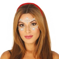 Joyas adhesivas faciales plateadas