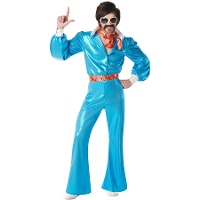 Disfraz de estilo disco azul cielo para hombre