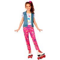 Disfraz de patinadora años 90 para niña