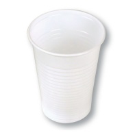 Vasos de 200 ml de plástico blanco - 50 unidades