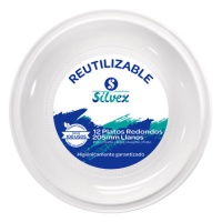 Platos de 20,5 cm de plástico - 12 unidades