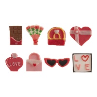 Figuras de azúcar de San Valentín - 40 unidades
